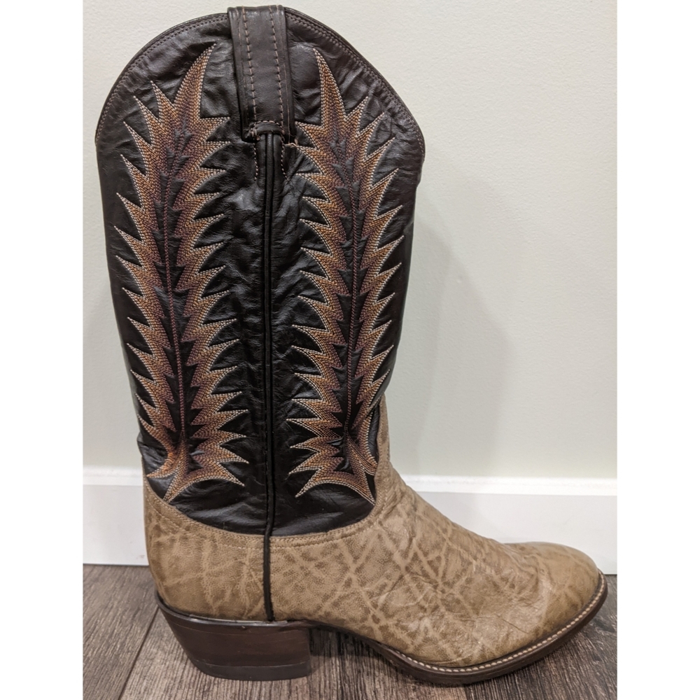 Tony Lama Exotic Elephant Western Cowboy Boots 8.5 - Picture 4 of 13